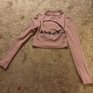 Long sleeve crop top